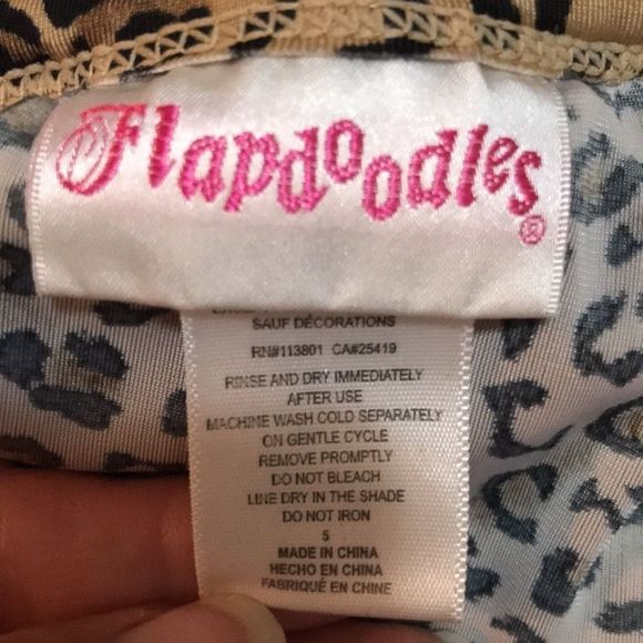 🌺 FLAPDOODLES Animal Print Tutu Swim Bottom - Picture 3 of 3